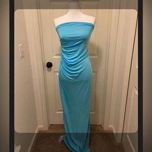 Susana Monaco Strapless Aqua Dress